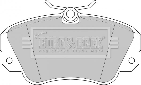 BORG & BECK stabdžių trinkelių rinkinys, diskinis stabdys BBP1448